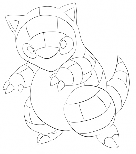Sandshrew coloring page image