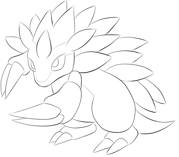 Sandslash coloring page image
