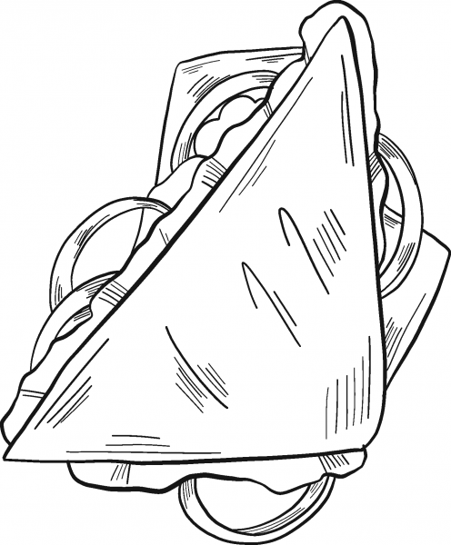 Sandwich coloring page image