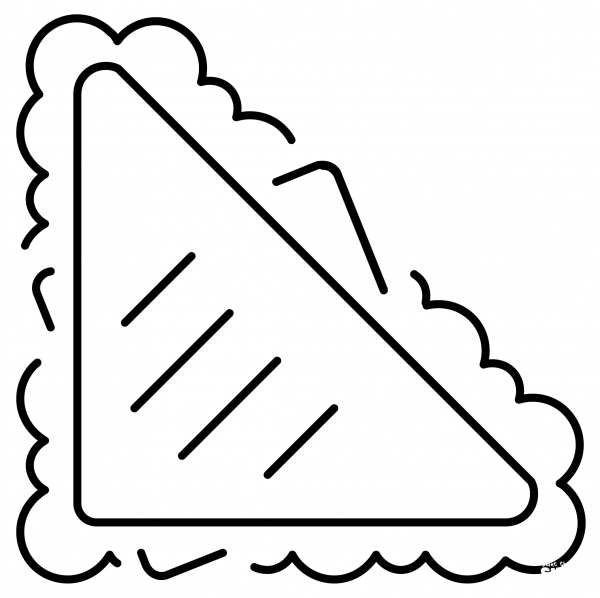 Sandwich Emoji coloring page image