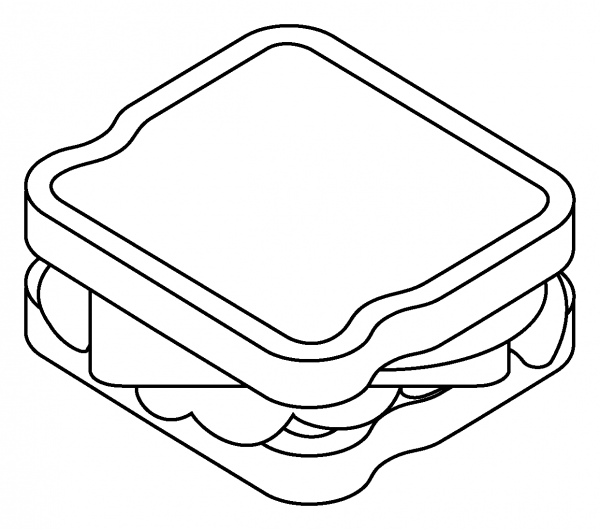 Sandwich Emoji coloring page image