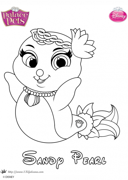 Sandy Pearl Princess coloring page image