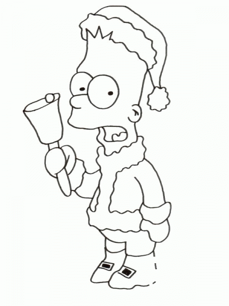 Santa Bart  coloring page image