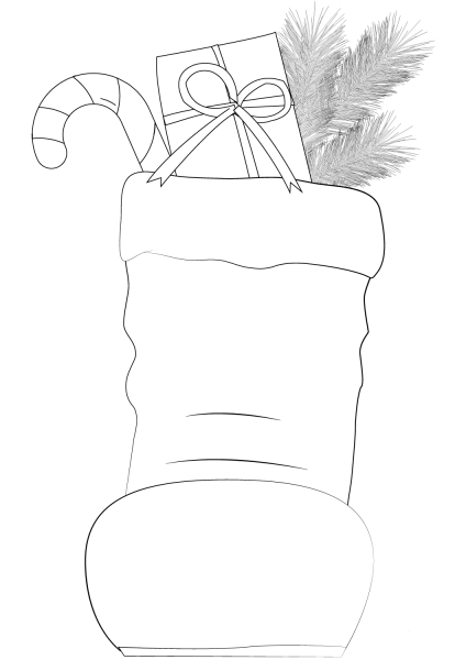 Santa Claus Boots coloring page image