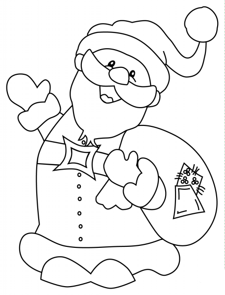 Santa Claus coloring page image