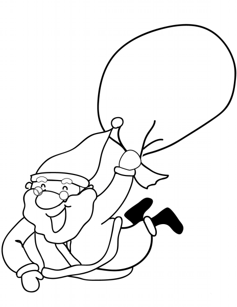 Santa Claus coloring page image