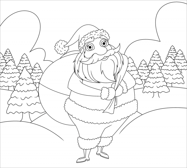 Santa Claus coloring page image