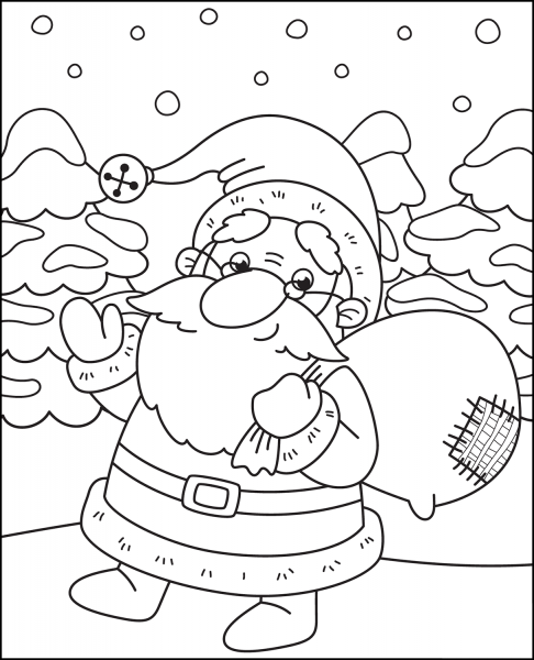 Santa Claus coloring page image