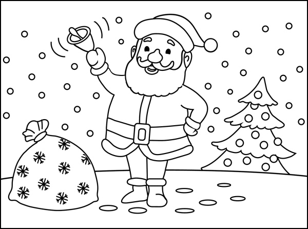 Santa Claus coloring page image