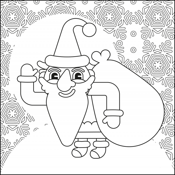 Santa Claus coloring page image