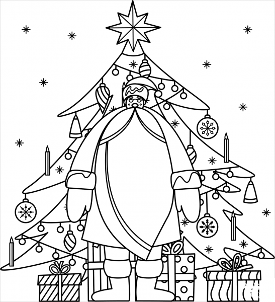 Santa Claus coloring page image