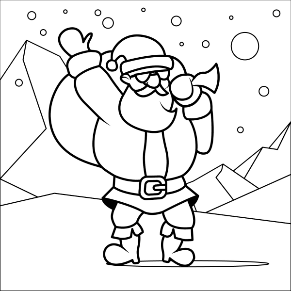 Santa Claus coloring page image