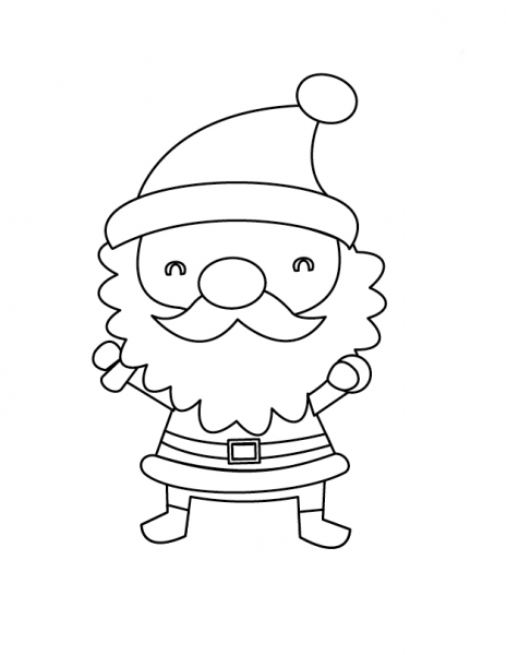 Santa Claus coloring page image