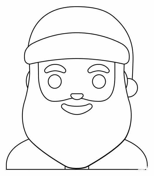 Santa Claus Emoji coloring page image