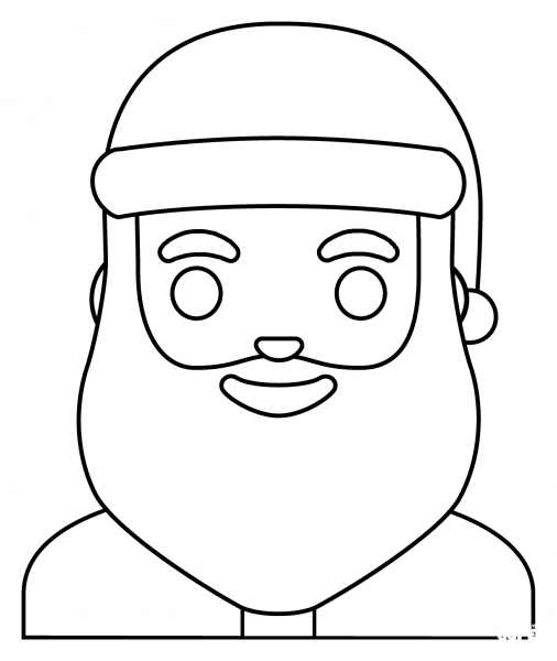 Santa Claus Emoji coloring page image