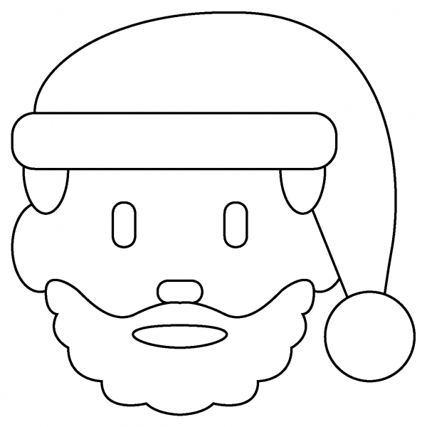 Santa Claus Emoji coloring page image