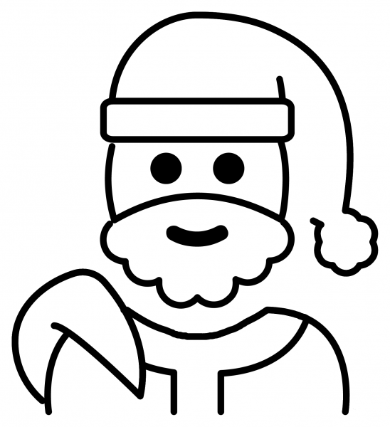 Santa Claus Emoji coloring page image