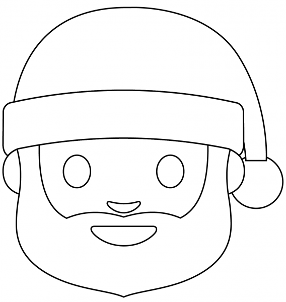 Santa Claus Emoji coloring page image