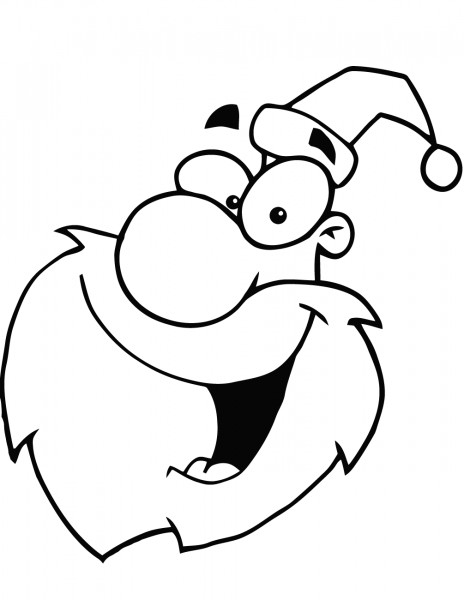 Santa Claus Head coloring page image