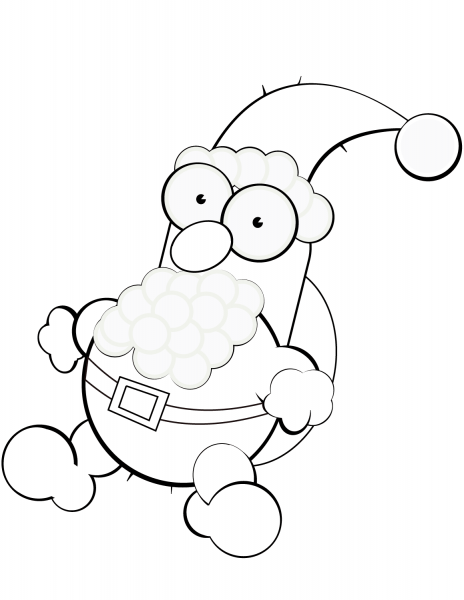 Santa Claus Ornament coloring page image