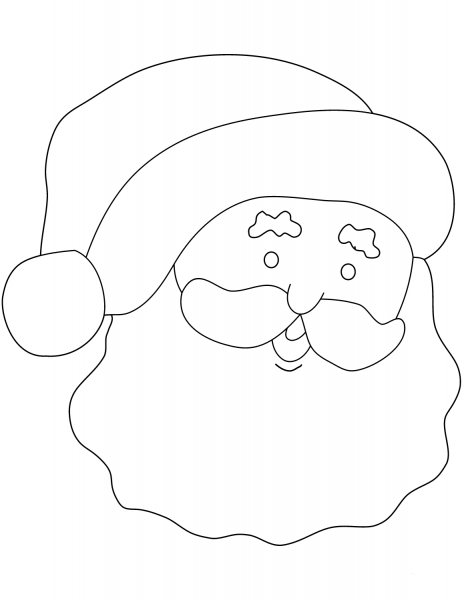 Santa Claus Simple Portrait coloring page image
