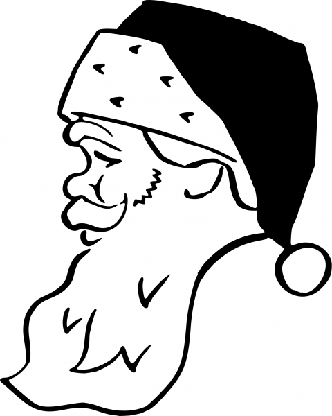 Santa coloring page image
