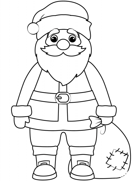 Santa coloring page image