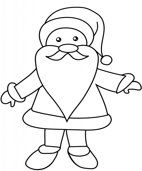 Santa coloring page image