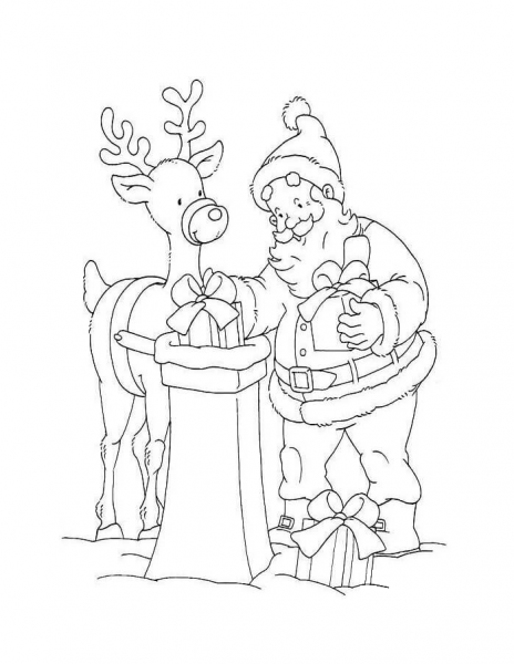 Santa Is Getting Ready For The Holiday coloring page image