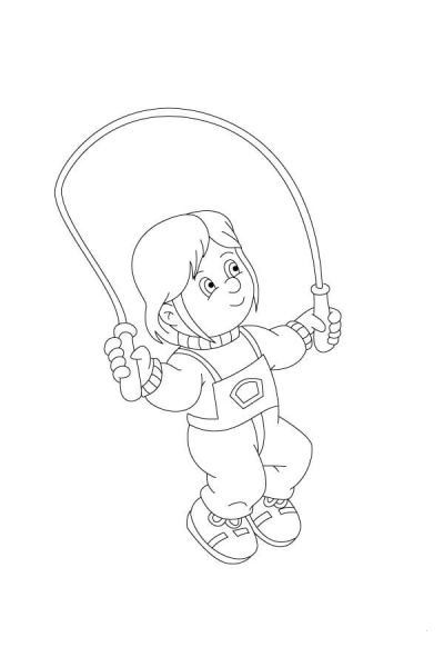 Sarah Jones is Skipping coloring page image