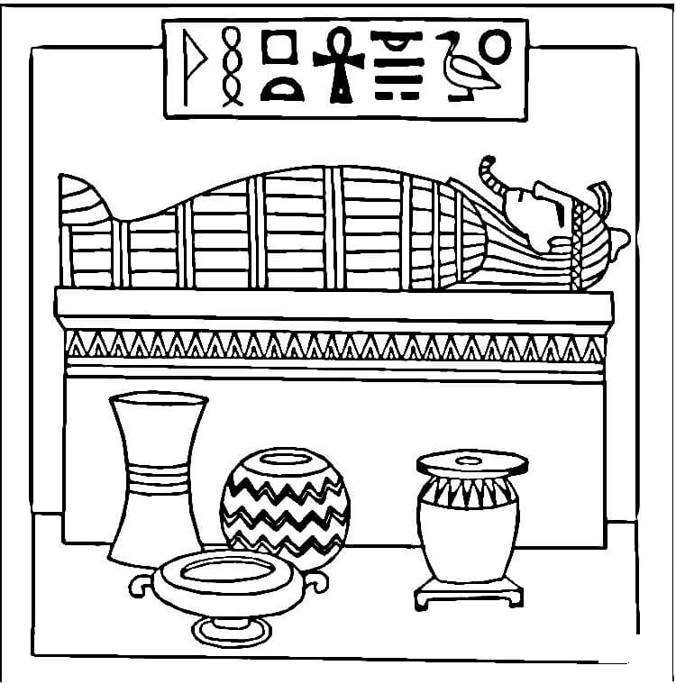 Sarcophagus Coloring Page Colouringpages