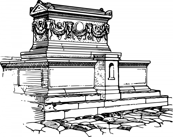 Sarcophagus coloring page image