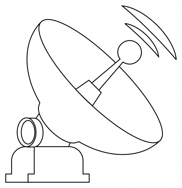 Satellite Antenna coloring page image
