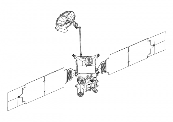 Satellite Spacecraft coloring page image