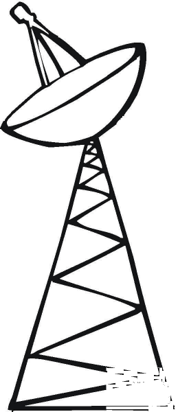 Satellite Tower coloring page image