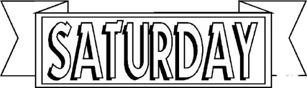 Saturday coloring page image