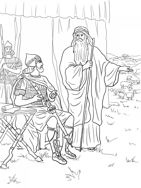Saul Disobeys God coloring page image