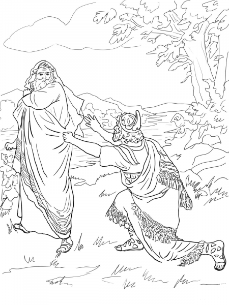 Saul Rejected as King coloring page image