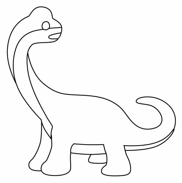 Sauropod Emoji coloring page image
