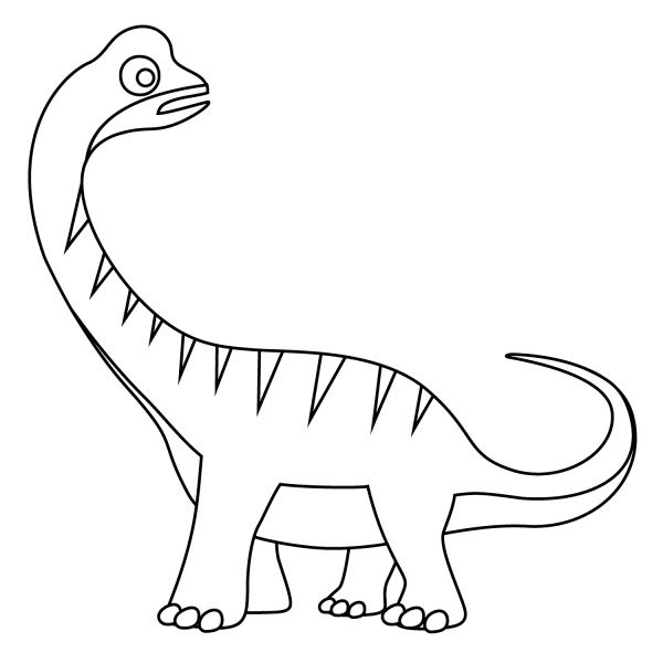 Sauropod Emoji coloring page image