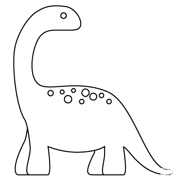Sauropod Emoji coloring page image