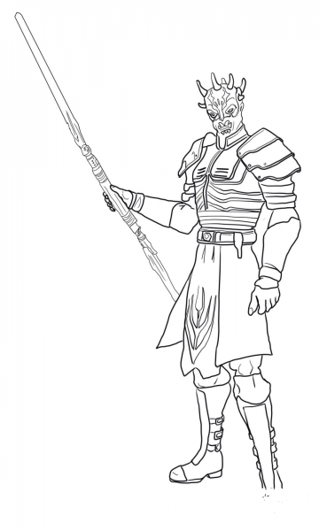 Savage Opress coloring page image
