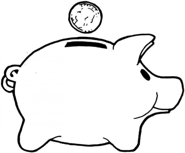 Saving Money  coloring page image