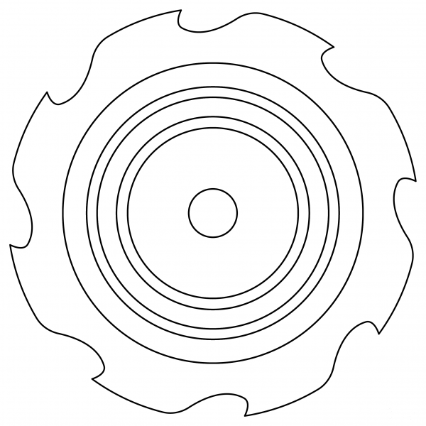 Saw Blade coloring page image