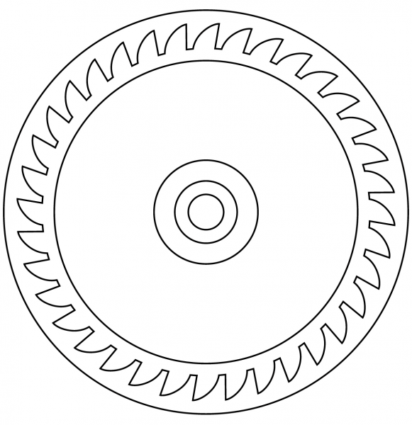 Saw Blade coloring page image