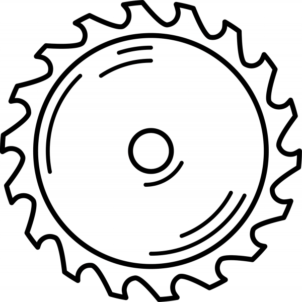 Saw Blade coloring page image