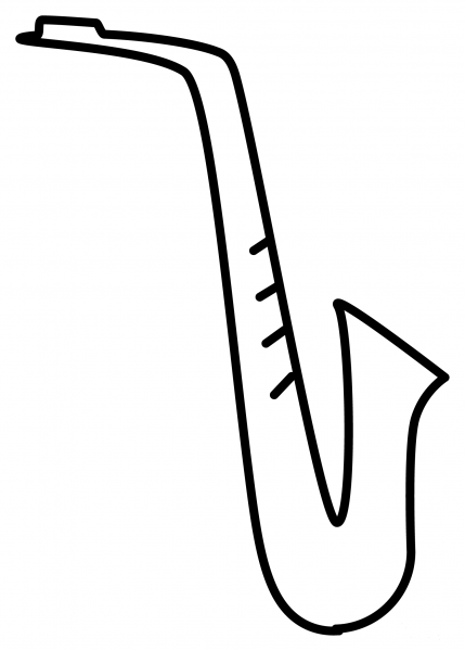 Saxophone Emoji coloring page image