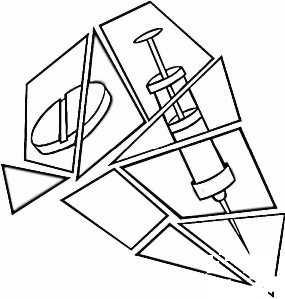 “Say No to Drugs” campaign coloring page image