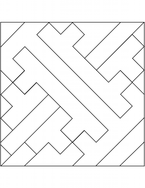 Sayagata Pattern coloring page image
