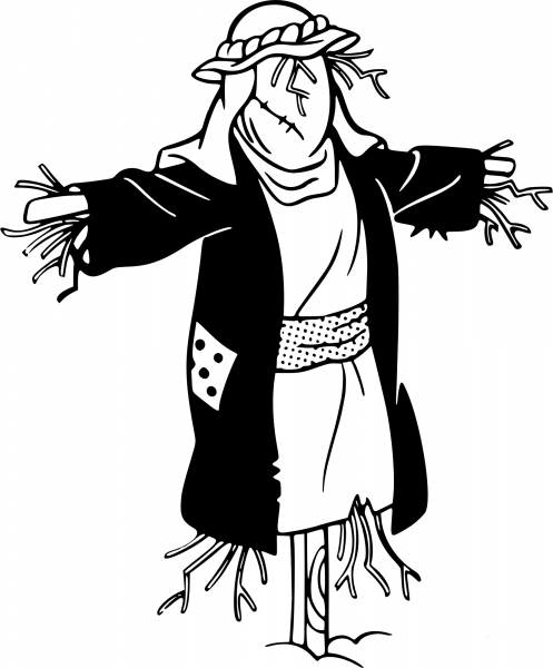 Scarecrow coloring page image